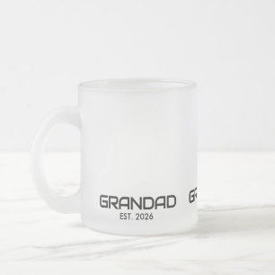 Grandad Established New Grandad Gift  Frosted Glass Coffee Mug