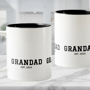 Grandad Established New Grandad Gift Two-Tone Coffee Mug