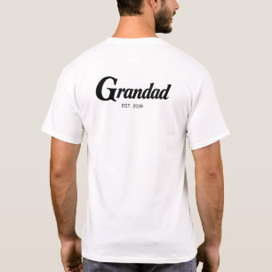 Grandad Established New Grandfather Gift T-Shirt