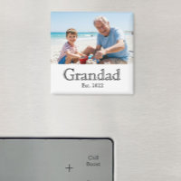 Grandad Established Photo Black Bold Minimal