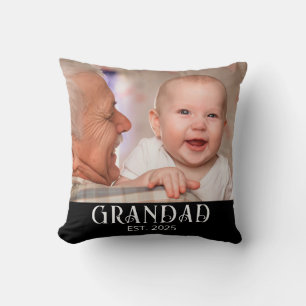 Grandad Established Photo Gift Cushion