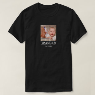 Grandad Established Photo Gift  T-Shirt