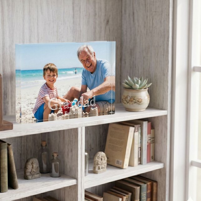 Grandad Established White Bold Minimal Text Photo Block (Creator Uploaded)