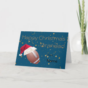 Grandad Football Sports Christmas Personalised Holiday Card