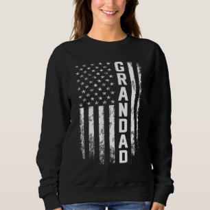 Grandad Gift America Flag Gift For Men Father's Da Sweatshirt