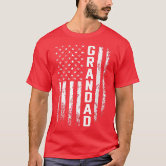 Grandad Gift America Flag Gift For Men Father's Da T-Shirt