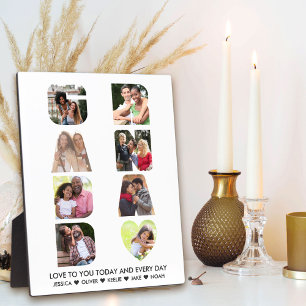 GRANDAD Letter Cutout 8 Photo Collage Personalised Plaque