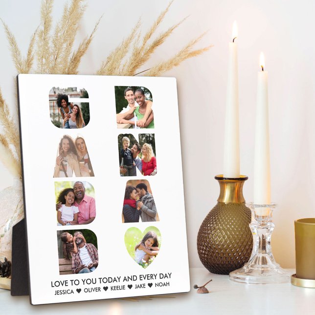 GRANDAD Letter Cutout 8 Photo Collage Personalised Plaque (Creator Uploaded)