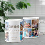 Grandad Love You to the Rough and Back 8 Photo Large Coffee Mug<br><div class="desc">Giant coffee mug for GRANDAD .. the wording is fully editable and you can further customise with 8 of your favourite photos or instagram pictures. The cute wording currently reads "dad we love you to the moon & back". You can also add your name(s). The design is lettered in modern...</div>