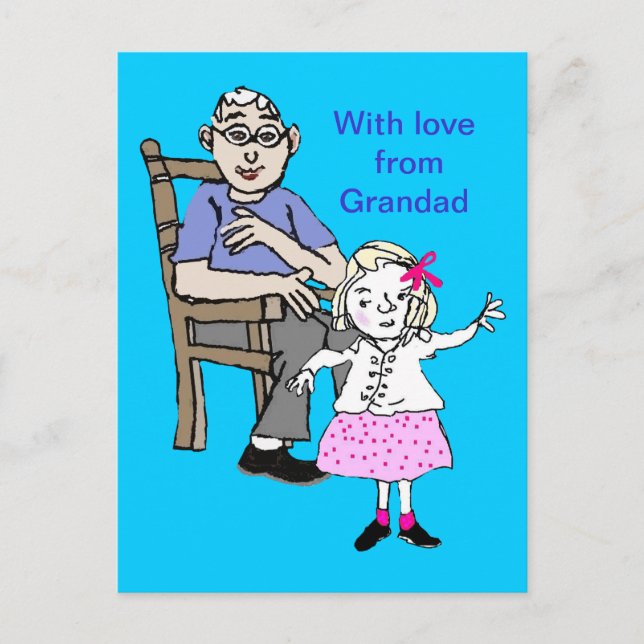 Grandad loves me postcard (Front)