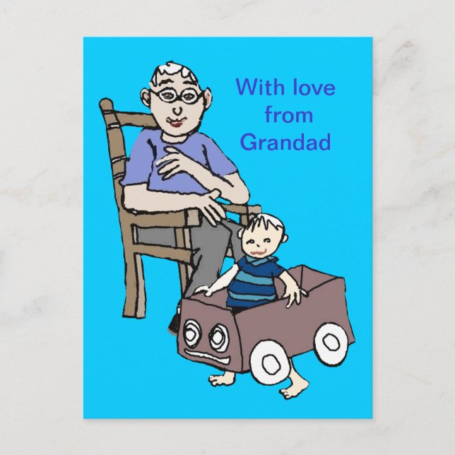 Grandad loves me postcard (Front)