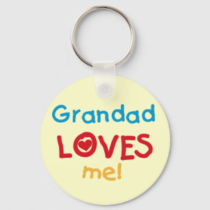 Grandad Loves Me T-shirts and Gifts Key Ring