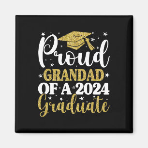 Grandad Of A 2024 Graduate Graduation Matching Fam Magnet