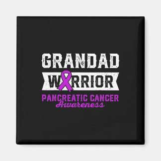 Grandad Of A Warrior Pancreatic Purple Ribbon Supp Magnet