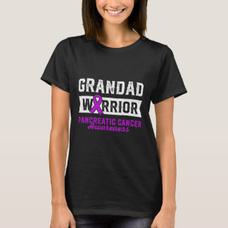 Grandad Of A Warrior Pancreatic Purple Ribbon Supp T-Shirt