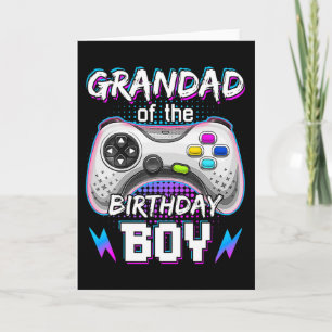Grandad Of The Birthday Boy Video Game B-day Top G Card