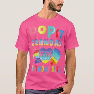 grandad of the Birthday Girl Pop It Unicorn Birthd T-Shirt