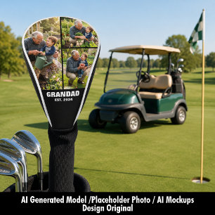 Grandad Photo Memories Established Gift Golf Head Cover