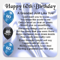 Grandad Poem - 60th Birthday