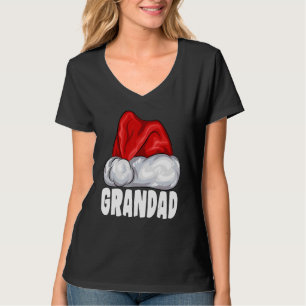 Grandad Santa Hat Christmas Pajama Matching Famil T-Shirt