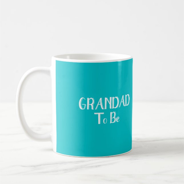 Grandad to be - Mug Teal Background (Left)