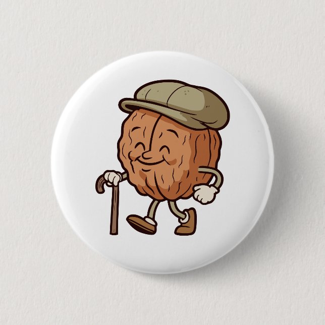 Grandad Walnut 6 Cm Round Badge (Front)