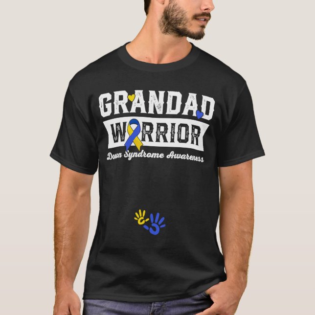 Grandad Warrior Down Syndrome Awareness Family  1 T-Shirt (Front)