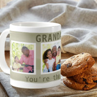 Grandad You're the Best - 3 Photo Khaki Stripe