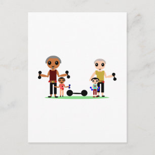 Grandads Can Lift Postcard