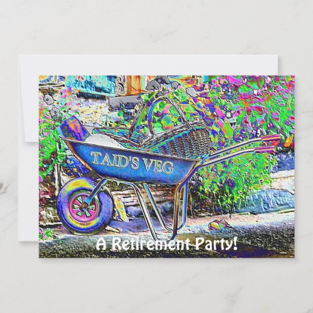 GRANDAD'S WHEELBARROW INVITATION (Front)