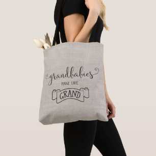 Grandbabies make Life Grand with Photo Tote Bag