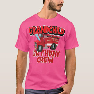 Grandchild Birthday Crew Fire Truck Firefighter Bi T-Shirt