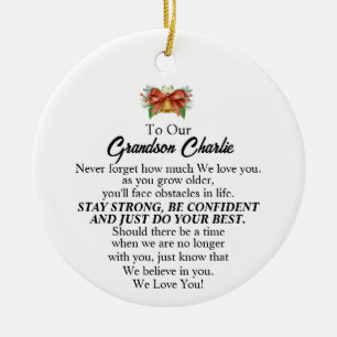 Grandchild Christmas Gift from Grandparents Ceramic Tree Decoration