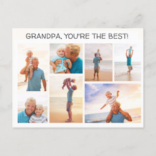 Grandchild Grandpa You're Best 7 Photo Collage   Postcard