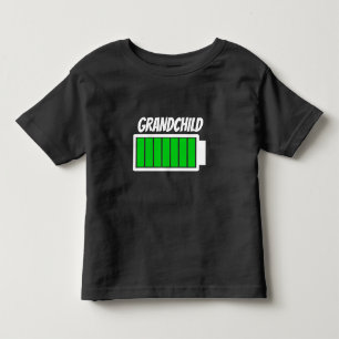 Grandchild High Battery Power Energy Humour Toddler T-Shirt