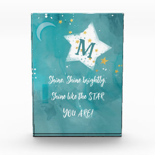 Grandchild Night Sky Inspirational Bright Star Photo Block