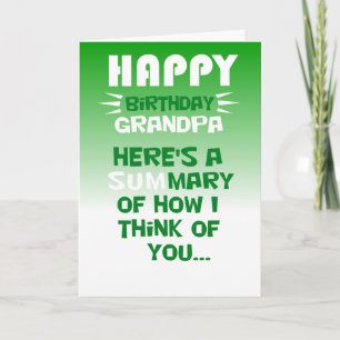 Grandchild to grandpa happy birthday wish card