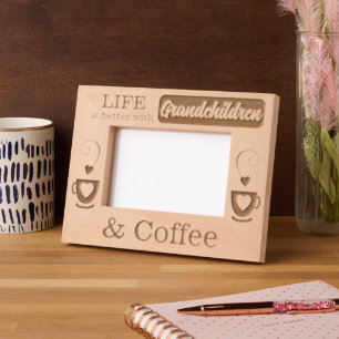 Grandchildren and coffee etched frames