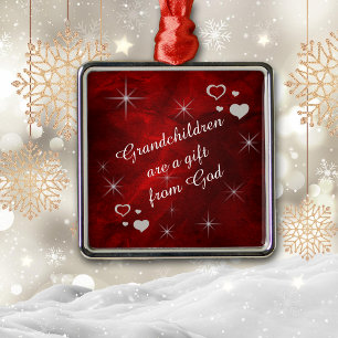 Grandchildren Are A Gift Keepsake Metal Tree Decoration