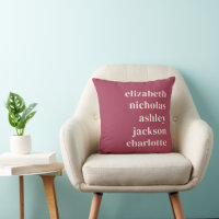 Grandchildren Names Dark Rose Modern Trendy Gift