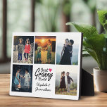 Grandchildren Photo Collage Best Granny Ever Gift Plaque<br><div class="desc">Delight Grandma with Our Grandchildren Photo Collage Best Granny Ever Gift Plaque! This beautiful gift plaque features the heartwarming quote "Best Granny Ever" with a cute hot pink heart icon beside it. Below the quote, personalise it with the names of the grandkids. Surrounding the quote, create a lovely 5-photo collage...</div>