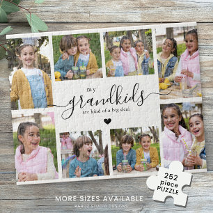 Grandchildren Photo Collage Gift for Grandma Jigsaw Puzzle