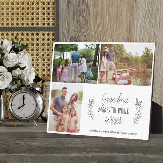 Grandchildren photo collage grandma plaque