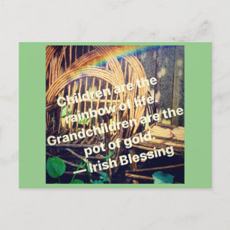 Grandchildren, the pot of gold in life. Postcard