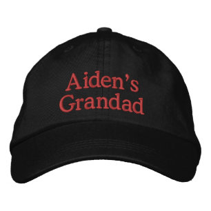 Grandchild's name monogrammed Grandad's Embroidered Hat