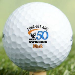 Granddad 50th Birthday Gift Funny FORE-get Age Golf Balls