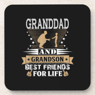 Granddad And Grandson Best Friends For Life Coaster