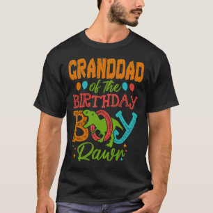 GRANDDAD Of The Birthday Boy Rawr Dinosaur T-Shirt