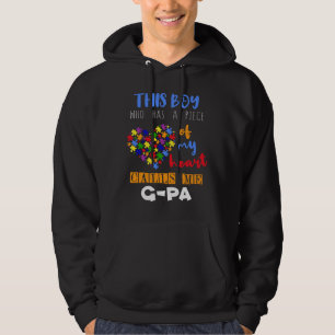 Granddad Papa Piece Boy Puzzle Autism Awareness Hoodie