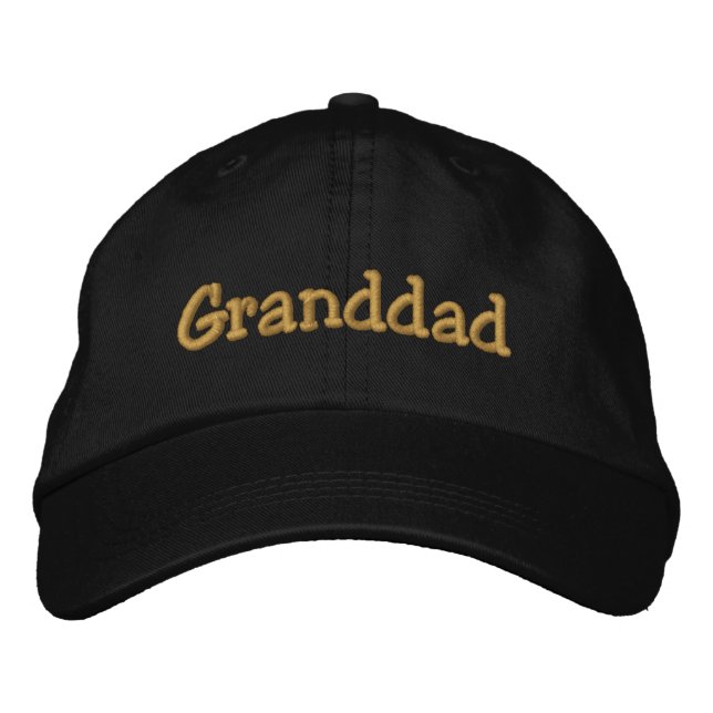 Granddad Personalised Embroidered Baseball Cap Hat (Front)